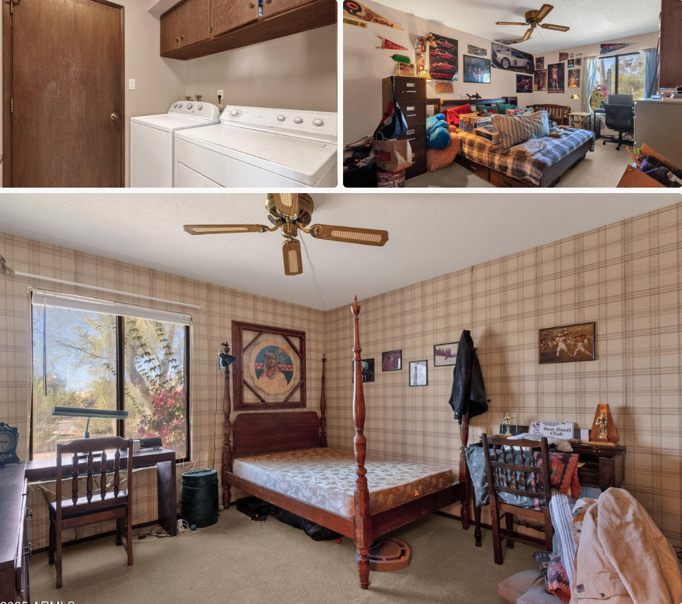 Existing secondary bedrooms and laundry