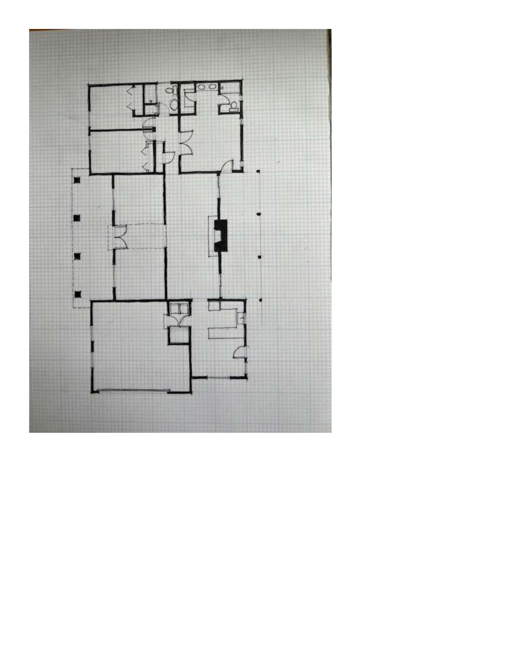 Existing floor plan of the residence
